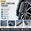 Mikrofiber Jant Temizleme Fırçası Yumuşak Çizmez Saplı Araba Motosiklet Lastik Yıkama Bakım Süngeri