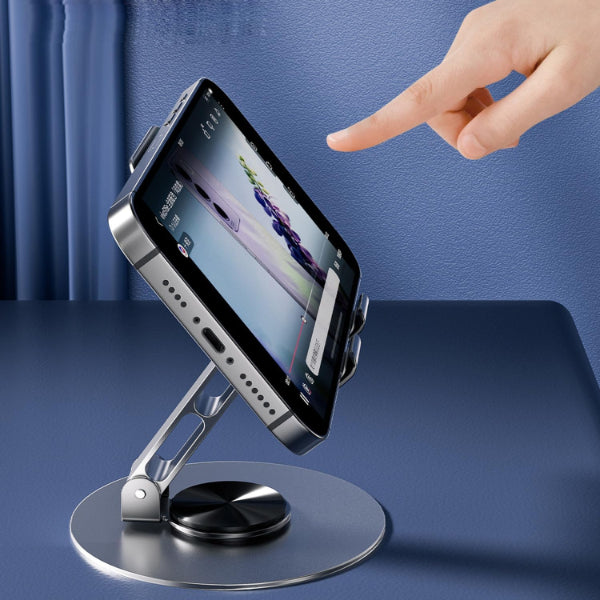 Dönebilir ve Katlanabilir Masaüstü Metal Telefon Tutucu — görsel 5