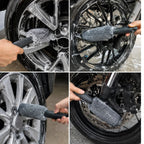 Mikrofiber Jant Temizleme Fırçası Yumuşak Çizmez Saplı Araba Motosiklet Lastik Yıkama Bakım Süngeri