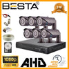 2 MP 1080P 6 Kameralı Harddisk Dahil AHD Güvenlik Seti