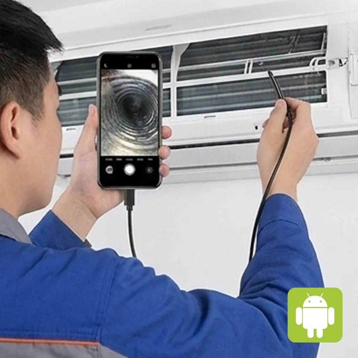 BUFFER 5 Metre Android Telefon Uyumlu 6 LED Işıklı Su Geçirmez Endoskop / Boroskop Yılan Kamera HD