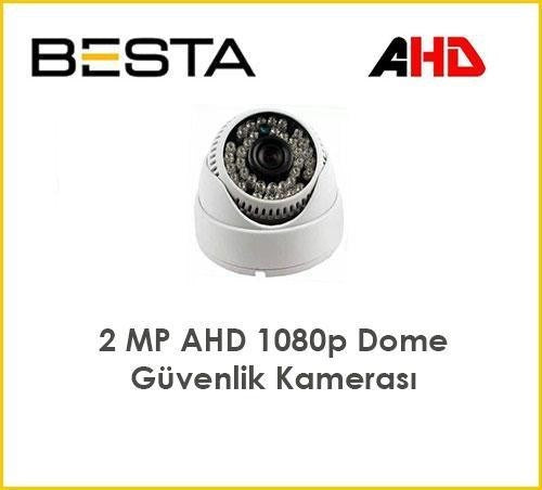 2Mp Ahd 1080P Gece Görüşlü 8 Kameralı Dome Güvenlik Sistemi