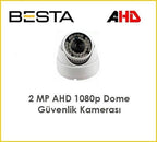 2Mp Ahd 1080P Gece Görüşlü 8 Kameralı Dome Güvenlik Sistemi