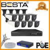 5 MP 1440P 8 DIŞ MEKAN KAMERALI IP POE Güvenlik Seti