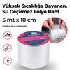 Yüksek Sıcaklık Dayanan Su Geçirmez Çatı Boru Duvar Çatlak Yapışkan Çamur Bant Folyo 5 mt x 10 cm
