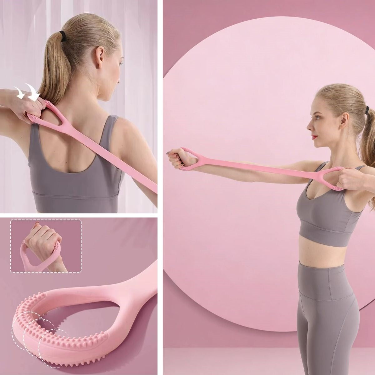 BUFFER Silikon Pilates & Egzersiz Direnç Bandı – Yoga, Aerobik, Squat ve Spor İçin Çok Amaçlı Fitness Lastiği