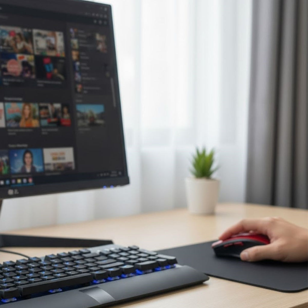 Kırmızı Renkli Baş Parmak Destekli Ergonomik Sessiz Kablosuz Mouse – USB Alıcılı, Ofis ve Oyun İçin Konforlu Bilgisayar Faresi MS6300