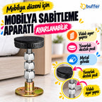 3 Vidalı Mobilya Sabitleme Aparatı – Yatak Baza Başlık Duvar Sabitleyici, Sallanma ve Titrelim Önleyici Aparat
