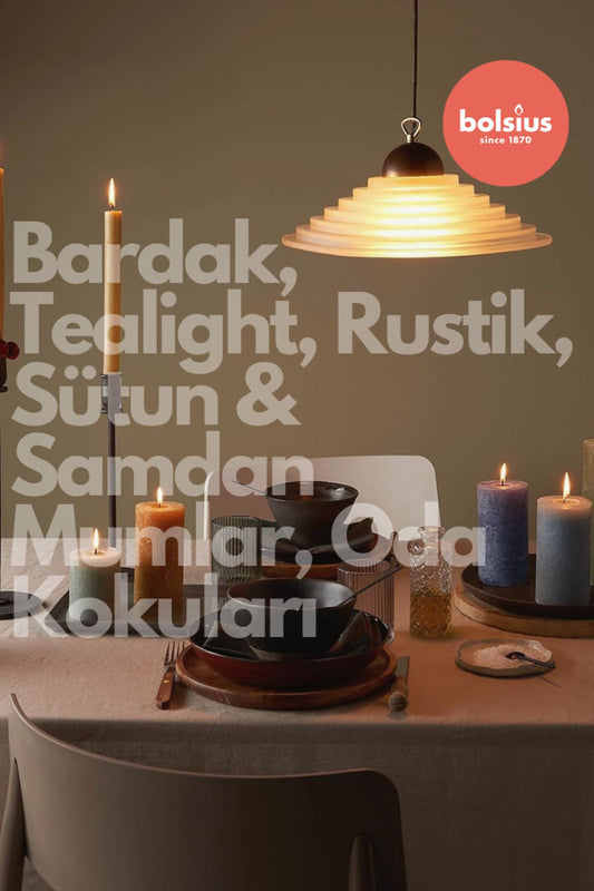 Elma Tarçın Kokulu Tealight Mum, Kırmızı Renkli, 6'lı Paket, 4 Saatlik Yanma Süresi - Ev Mumu - İç Dekorasyon - Doğal Özler