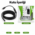 Endoskop kamera kutu içeriği