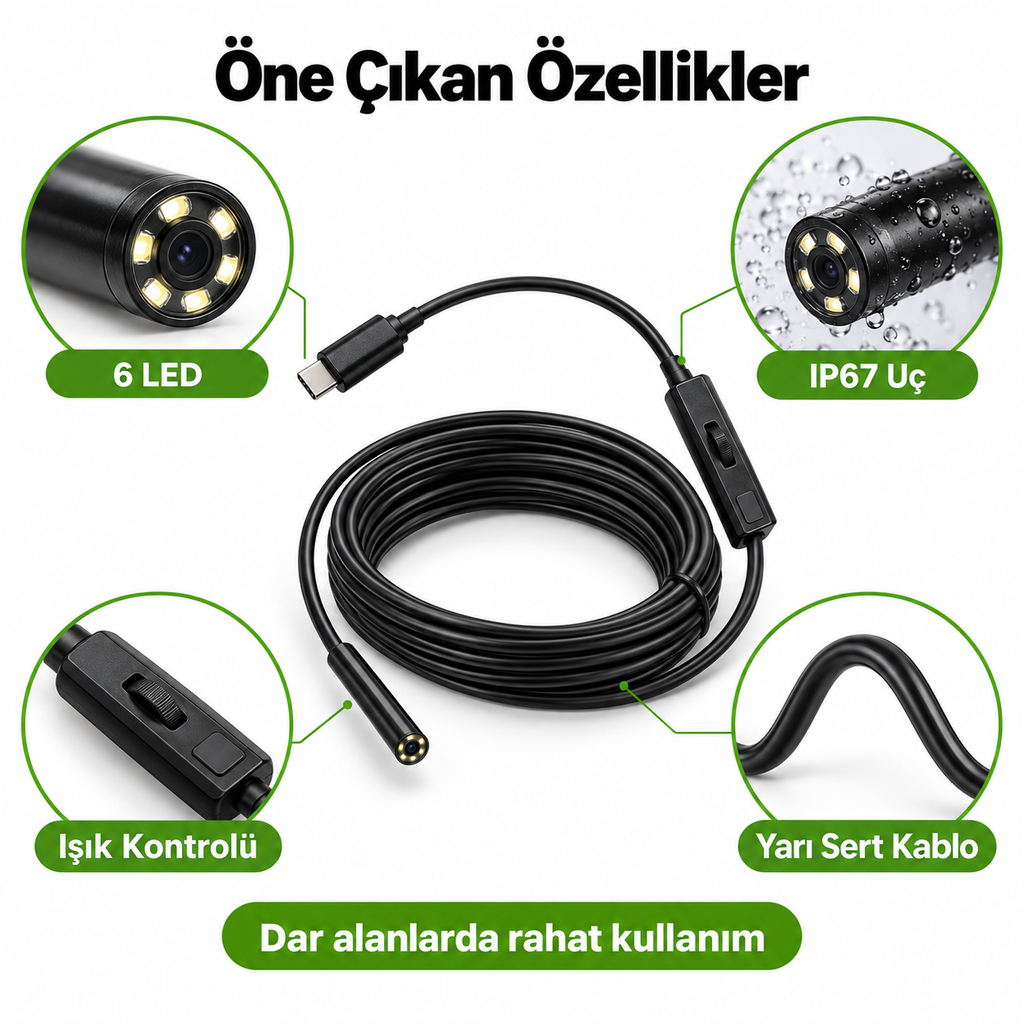 Endoskop kamera öne çıkan özellikler
