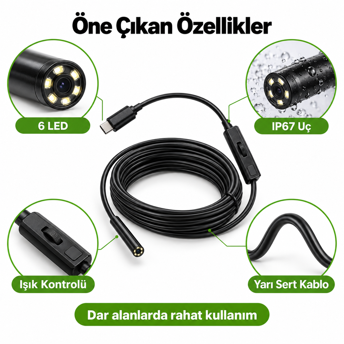 Endoskop kamera öne çıkan özellikler