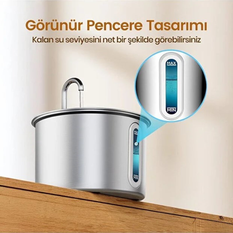 Evcil Hayvan Su Pınarı - Paslanmaz Çelik - 2.2 Litre Kapasite — görsel 2