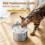 Evcil Hayvan Su Pınarı - Paslanmaz Çelik - 2.2 Litre Kapasite — görsel 5
