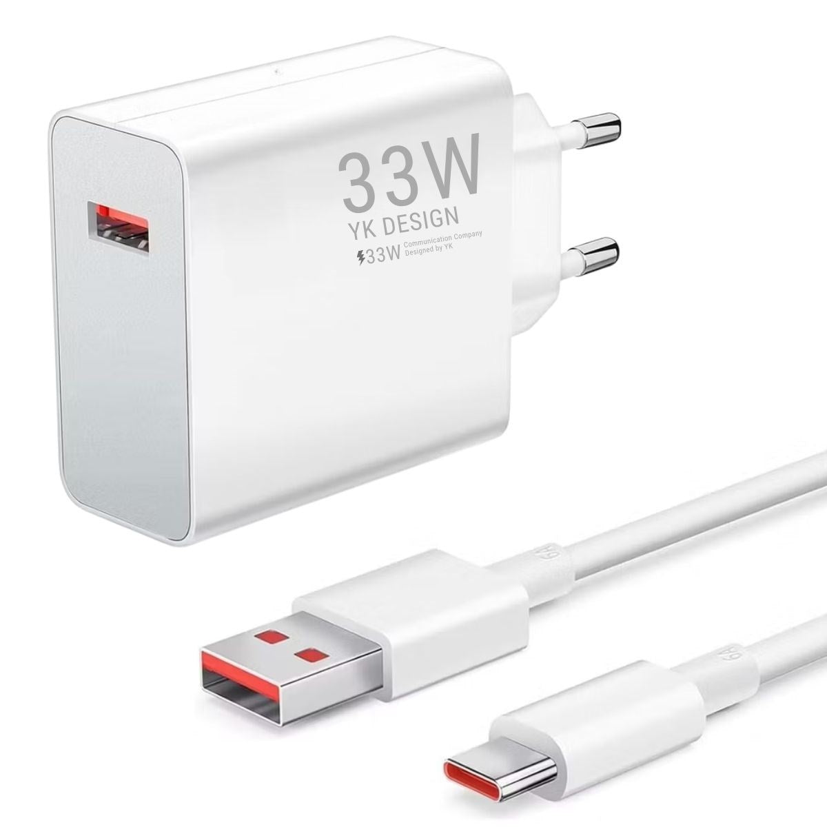 BUFFER 33W Hızlı Şarj Adaptörü – Type-C Kablolu, USB Çıkışlı, Akıllı Şarj Destekli Duvar Tipi Şarj Cihazı