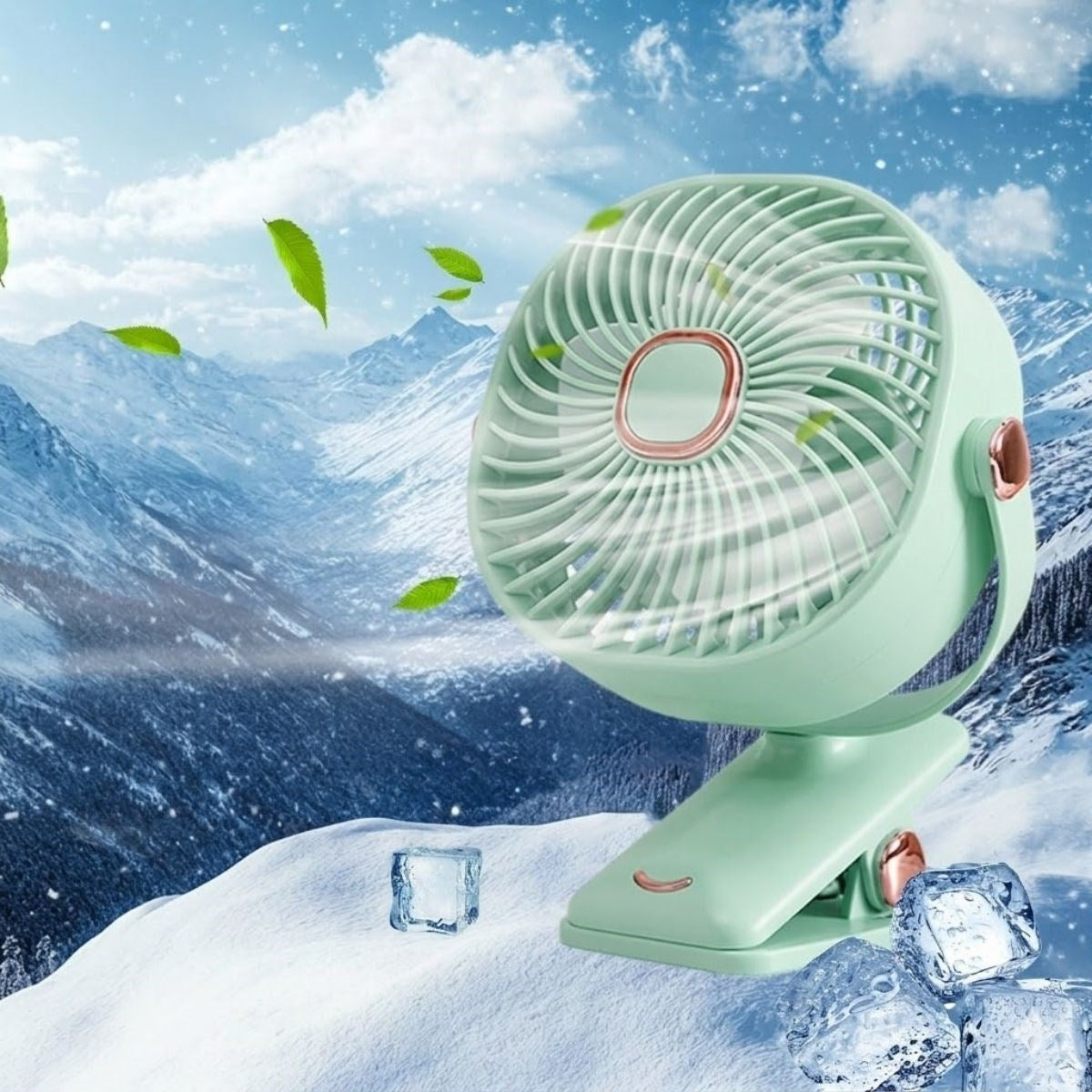 BUFFER 3 Kademeli Mandallı Masaüstü Fan – 360° Tam Tur Dönebilen Oynar Başlıklı Duvara Monte Edilebilen Mini Fan ZB113