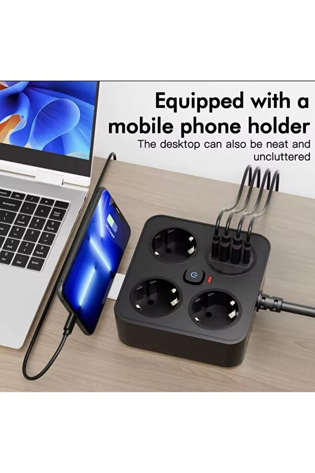 sonx Akım Korumalı Avrupa Tip-C USB Soket Kartı 2 Metre - Güvenli ve Uzun Kablo Çözümü