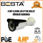 4 Kameralı 4mp 6 Atom LED H.265 Ip Güvenlik Seti