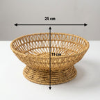 BUFFER 25 cm Plastik Rattan Servis Çanağı – Doğal Hasır Görünümlü Dekoratif Meyve, Ekmek ve Sunum Kasesi