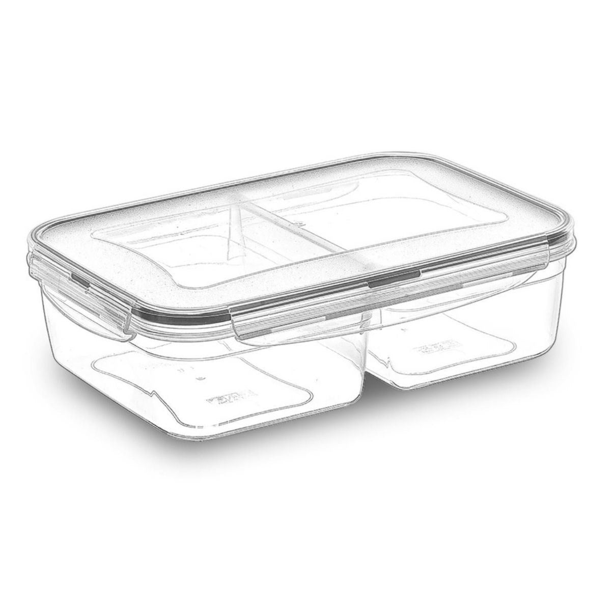 BUFFER 2 Bölmeli 1+1 Litre Kilitli Kapaklı Erzak Saklama Kabı LC-525