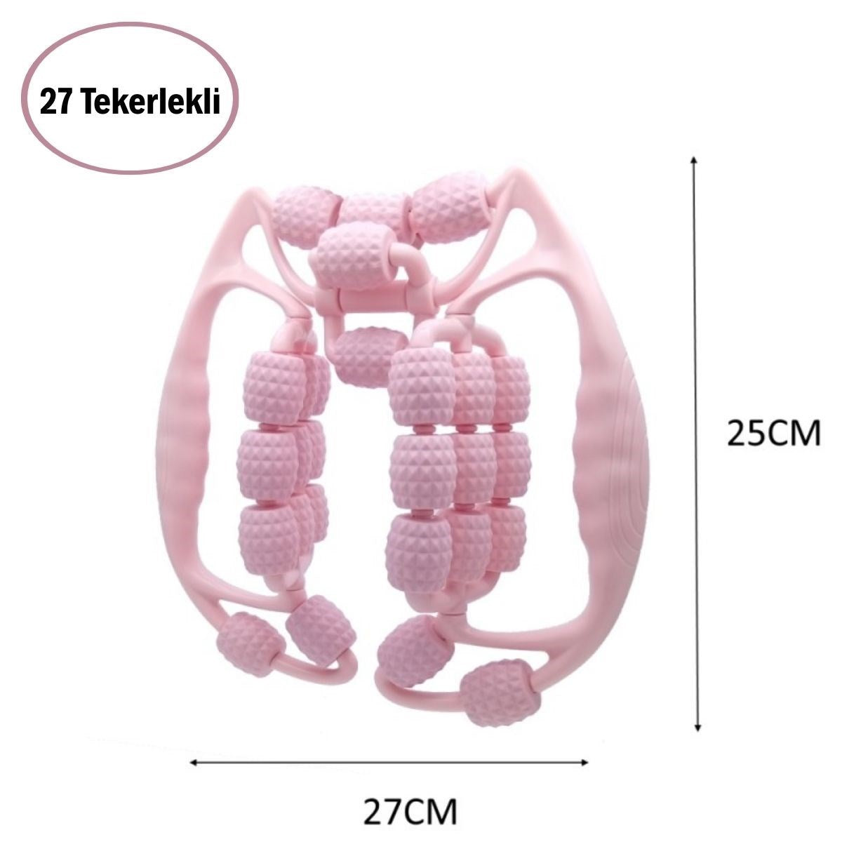 BUFFER 27 Tekerlekli Lenfatik Masaj Roller – Selülit Giderici, Cilt Sıkılaştırıcı, Bacak Kol Sırt Masaj Aleti