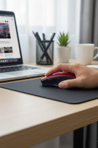 Kırmızı Renkli Baş Parmak Destekli Ergonomik Sessiz Kablosuz Mouse – USB Alıcılı, Ofis ve Oyun İçin Konforlu Bilgisayar Faresi MS6300
