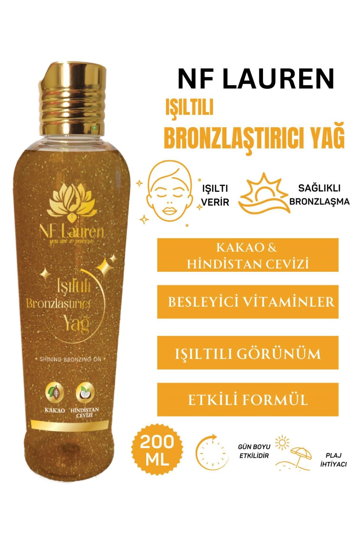 IŞILTILI BRONZLAŞTIRICI YAĞ 200 ML
