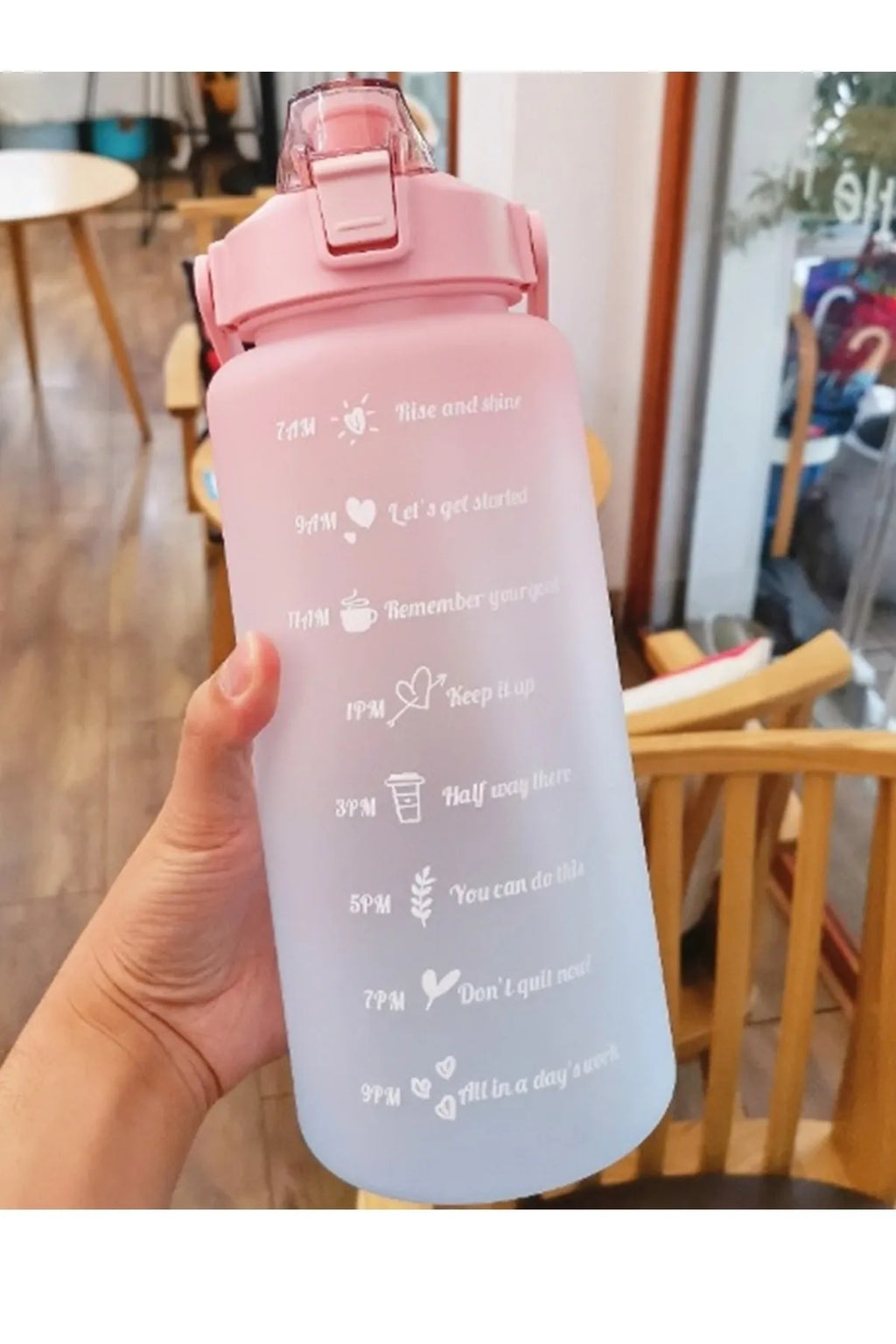 Günlük Motivasyon Su Matarası 2 Litre