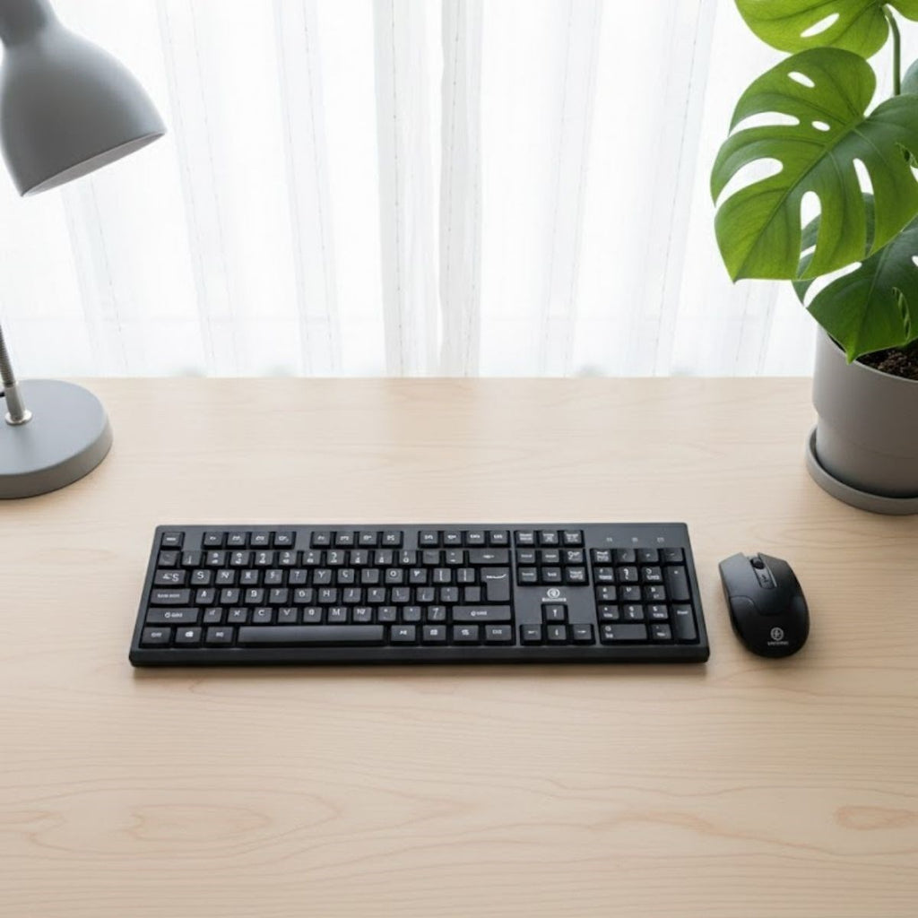 Kablosuz Q Klavye Mouse Seti Rahat Yazım, Sessiz Tuşlar, Ofis ve Ev Kullanımına Uygun Set YK7100