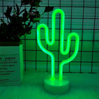 Kaktüs Dekoratif Neon Led Masa Ve Duvar Lambası Gece Lambası