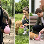Katlanabilir Kaseli 2’si 1 Arada Kedi Köpek Su Şişesi, Sızdırmaz ve Taşıma Askılı Seyahat Suluk