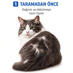 Kedi Köpek Tarağı - Evcil Hayvan Tüy Toplama Tarağı - Metal Uçlu — görsel 2
