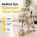 Kedi Şekilli Dönen Peluş Balıklı Olta Oyuncağı — görsel 3