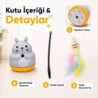 Kedi Şekilli Dönen Peluş Balıklı Olta Oyuncağı — görsel 4