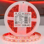 Kırmızı LED Şerit 5m – 60 LED/m 12V 14.4W Güçlü 3 Çipli Işık Şerit Led