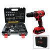 Kırmızı Renk Şarjlı Matkap Seti - 1350 RPM - Çantalı - 24W
