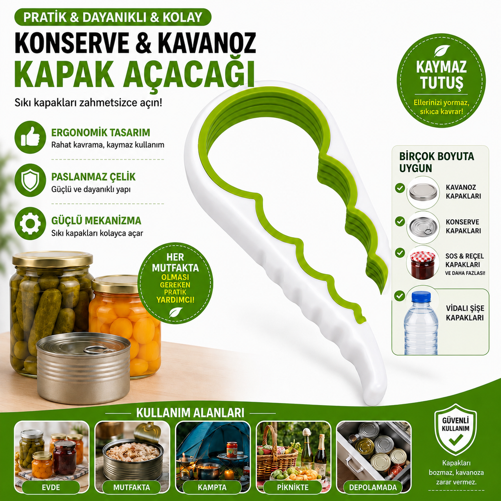 Konserve ve kavanoz kapak açacağı ana ürün görseli