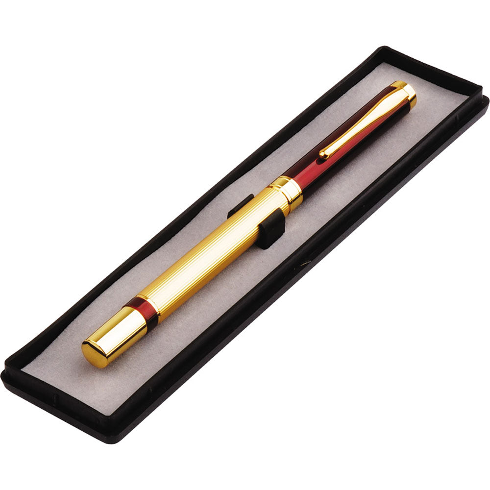 Kutulu Kırmızı Gold Tasarım Roller Kalem — görsel 2