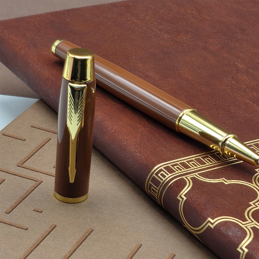 Kutulu - Lüks Deri Desenli Defter ve Metal Kalem - Hediye Seti — görsel 3