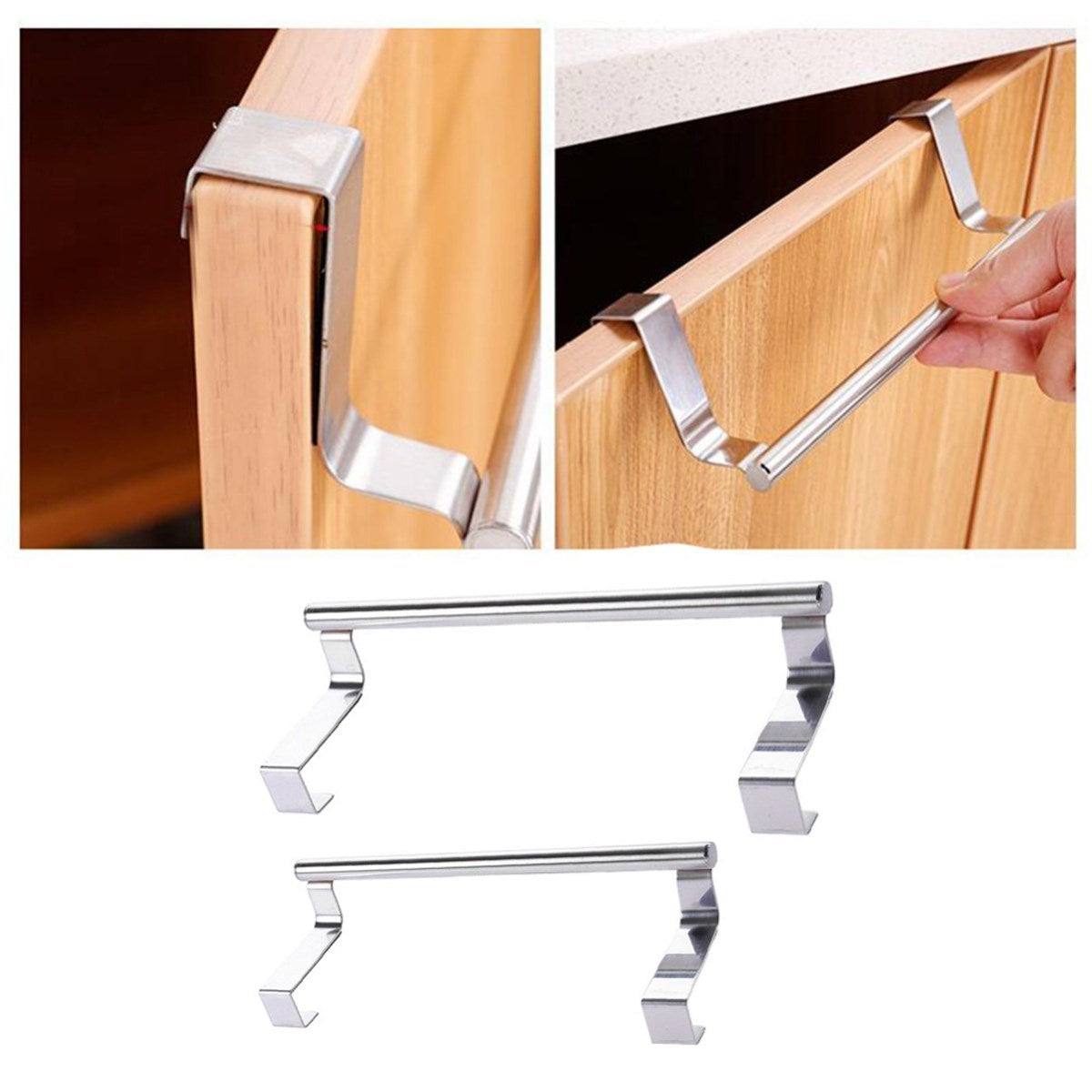 Lüx Görünümlü Dolap Kapağı Paslanmaz Metal Havlu Askılığı 33 cm