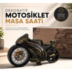 Motosiklet Tasarımlı Masa Saati - Dekoratif Hediyelik - Dayanıklı Malzeme — görsel 3
