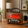 NS-901 Şömine Görünümlü Bluetooth Hoparlör, Nostaljik Radyo ve Kablosuz Müzik Çalar, Dekoratif Retro Tasarım