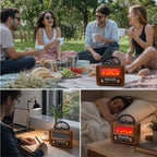 NS-901 Şömine Görünümlü Bluetooth Hoparlör, Nostaljik Radyo ve Kablosuz Müzik Çalar, Dekoratif Retro Tasarım