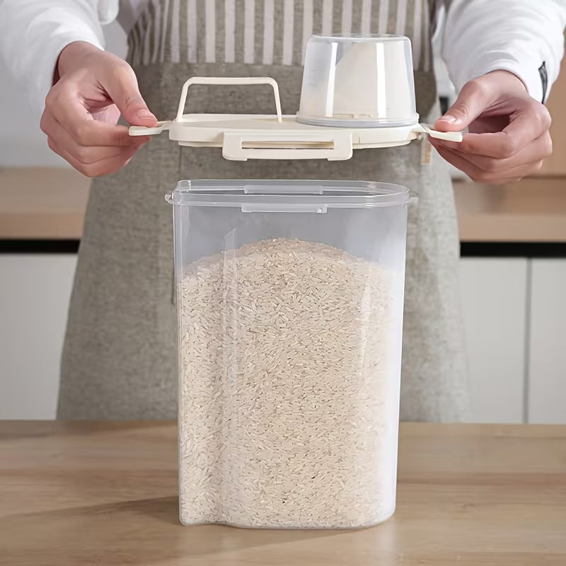 Ölçü Kabı Kapaklı Bakliyat Saklama Kabı - Kulplu Tasarım - 1800 ml — görsel 5