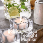 Orkide Kokulu, Karışık Renkli 3,5 Saat Yanma Süreli Tealight Mum (18'li Paket) - Herseyben.de