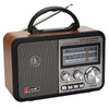 Orta Boy Retro, Nostaljik, Ahşap Tasarım Bluetooth Hoparlörlü, Şarjlı, Taşınabilir FM/AM Destekli Radyo NS-8897