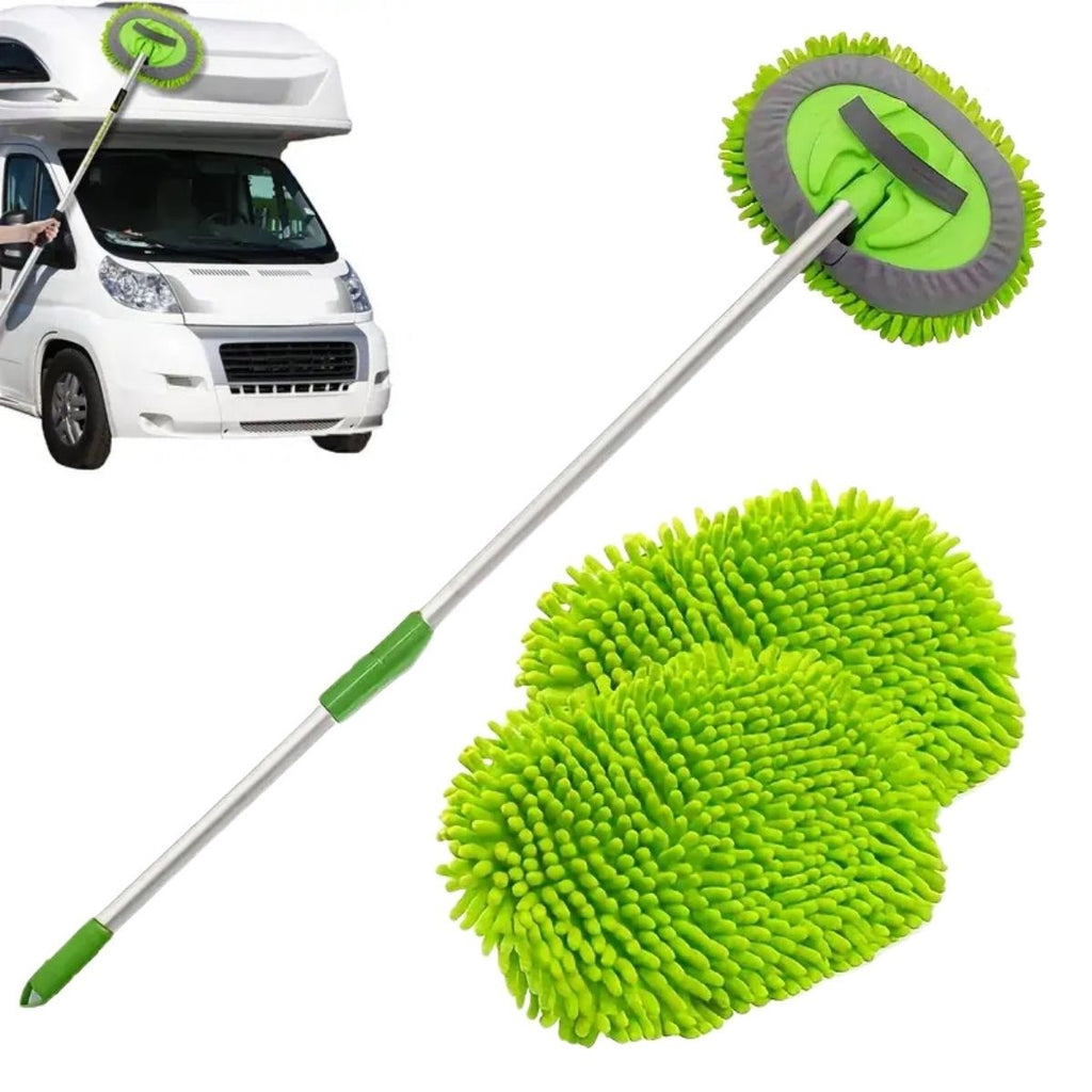 Teleskopik oto yıkama mop seti ve yedek mikrofiber bez
