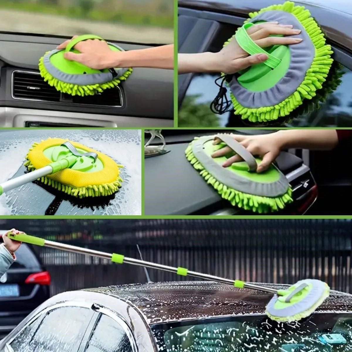 Oto yıkama mop seti farklı kullanım alanları