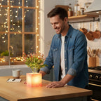 Pembe Saksılı LED Yapay Çiçek — görsel 4