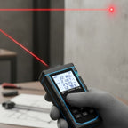 Profesyonel 40 Metre Dijital Lazer Metre Ölçüm Cihazı-LCD Ekranlı,Su Terazili,Pisagor Ölçüm Fonksiyonlu,20 Kayıt Hafızalı,Hassas Lazer Ölçer